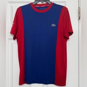 Lacoste Men’s SPORT Breathable Resistant Bicolor T-shirt Small Ultra Dry